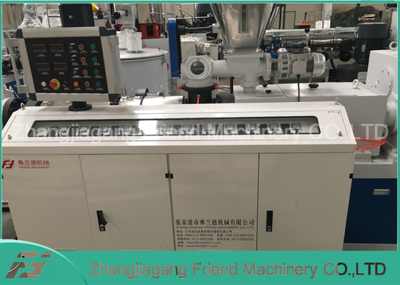 Good price La macchina elettrica di fabbricazione del tubo del PVC con la doppia vite conica espelle in linea