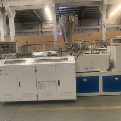 Good price Doppia macchina di plastica conica del tubo dell'estrusore a vite 45RPM in linea